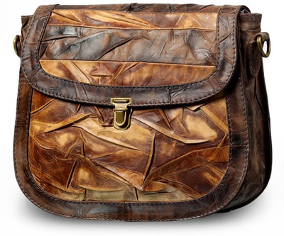 

Brune Girls Casual Brown Genuine Leather Sling Bag