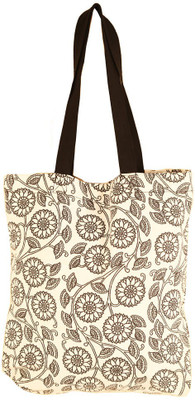 

Bag Factory Girls Casual White Canvas Tote