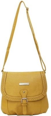 

Lino Perros Women Casual Yellow PU Sling Bag
