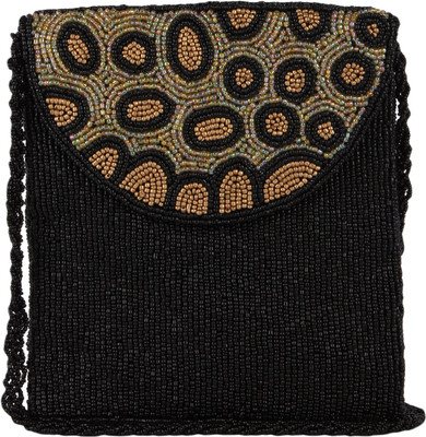 

Ahankara Women Casual Black, Beige, Gold Beads, Polyester Sling Bag, Beige;black;gold