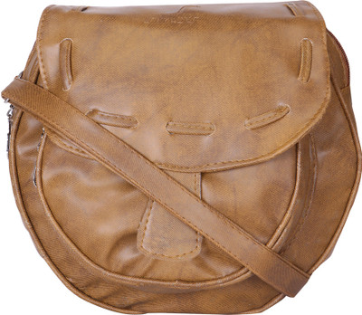 

Skyways Women Casual Tan Leatherette Sling Bag
