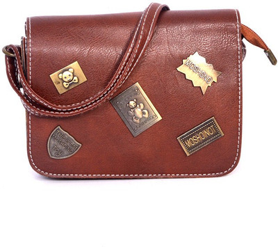 

Frosty Fashion Women Casual Brown PU Sling Bag
