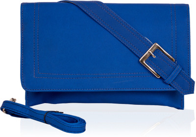 

Pankhudi Women Casual Blue PU Sling Bag