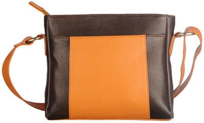 

Justanned Women Casual Tan Genuine Leather Sling Bag