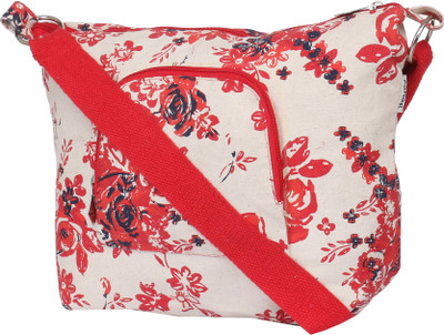 

Pickpocket Women Casual Red Canvas Sling Bag