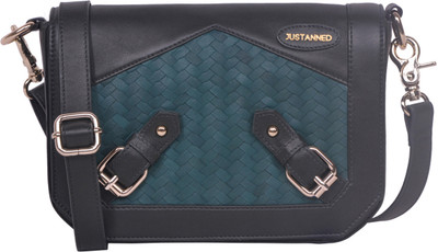 

Justanned Women Casual Green Genuine Leather Sling Bag