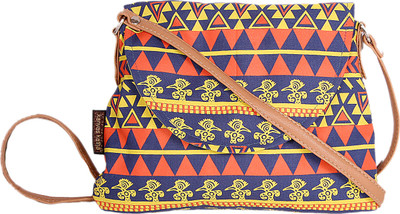 

Kanvas Katha Women Casual Multicolor Canvas Sling Bag