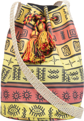 

The House of Tara Women Casual Multicolor Canvas, Polyester Sling Bag