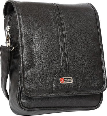 

Just Bags Men Formal Black PU Sling Bag