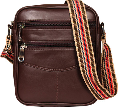 

Leatherworld Boys & Girls Casual Brown Genuine Leather Sling Bag