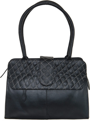 

Lady World Women Casual Black Genuine Leather Shoulder Bag