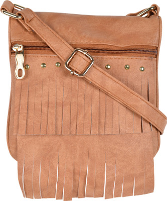 Kleio Women Casual Beige PU Sling Bag