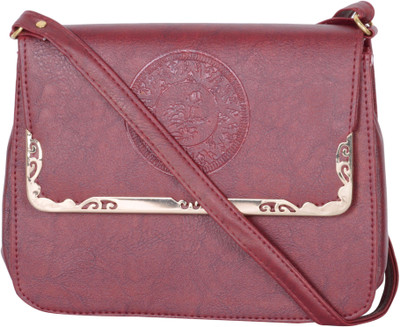 

Nxt Gen Girls Casual Maroon PU Sling Bag