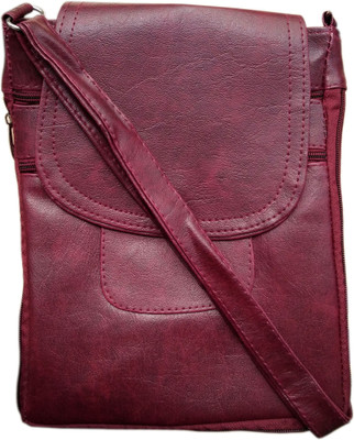 

MADASH Boys & Girls Casual Maroon Genuine Leather Sling Bag
