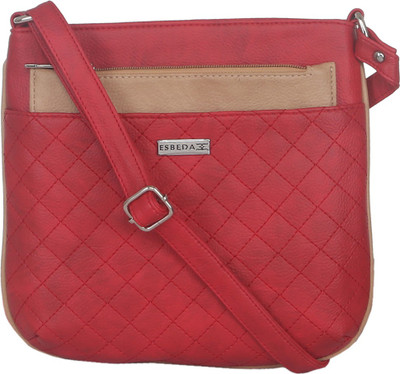 

Esbeda Women Casual Red Leatherette Sling Bag
