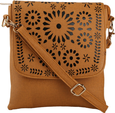 

Quality Creators Women Casual Tan PU Sling Bag