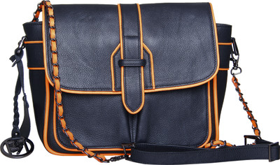 

Phive Rivers Women Evening/Party Black Genuine Leather Sling Bag