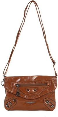 

Lino Perros Women Casual Brown PU Sling Bag