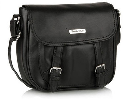 

Peperone Women Casual Black PU Sling Bag
