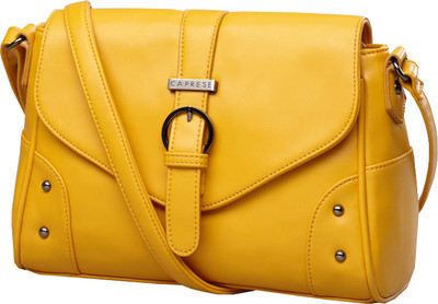 

Caprese Women Casual Yellow PU Sling Bag