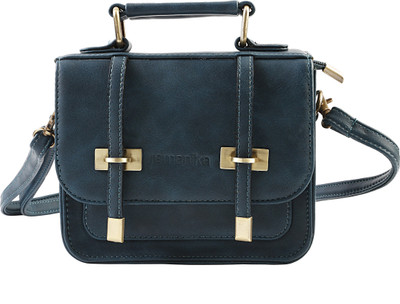 

Remanika Women Casual Blue PU Sling Bag