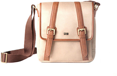 

Atorse Men Casual Beige PU Sling Bag