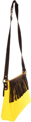 

Mankha Women Evening/Party Yellow Canvas Sling Bag
