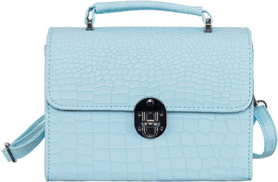 

Peaubella Girls Casual Blue Leatherette Sling Bag