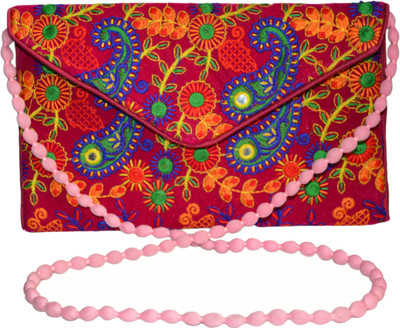 

Vedic Deals Women Evening/Party Pink Canvas Sling Bag