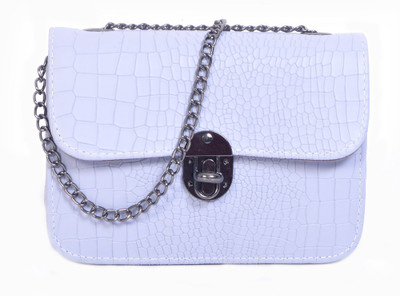 Frosty Fashion Women Casual Grey PU Sling Bag