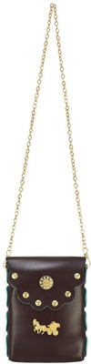 

MOOI-ZAK Girls Evening/Party Brown PU Sling Bag