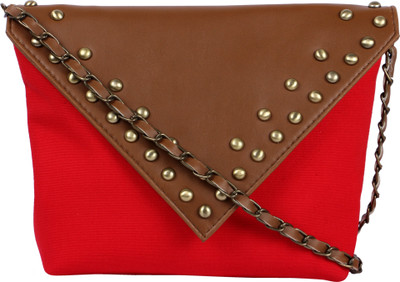 

Kanvas Katha Women Casual Red Canvas Sling Bag