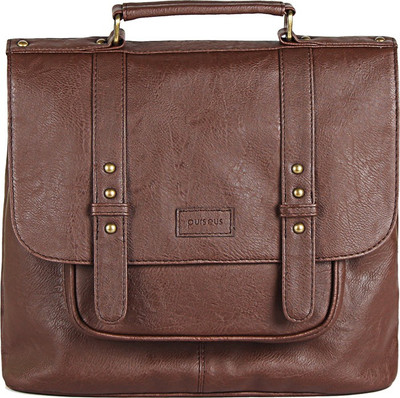 

Purseus Women Casual Khaki PU Sling Bag