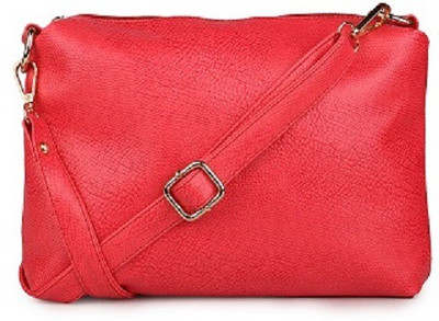 

Speedex Fashions Girls Casual Red Rexine Sling Bag