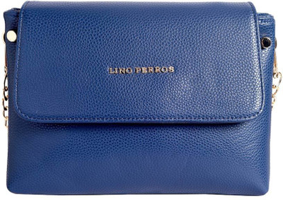 

Lino Perros Women Casual Blue Leatherette Sling Bag