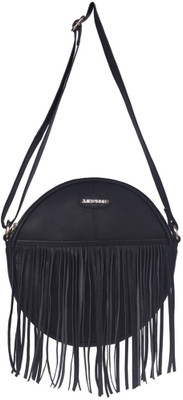 

Justanned Women Casual Black Genuine Leather Sling Bag