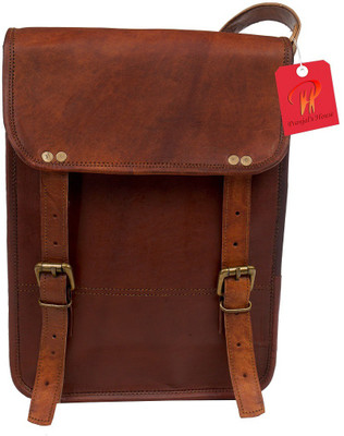 Pranjals House Boys & Girls Casual Brown Genuine Leather Sling Bag