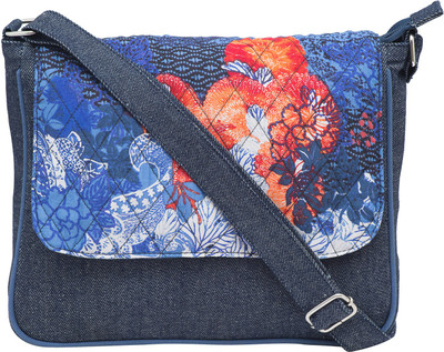 Pickpocket Women Casual Blue Canvas Sling Bag
