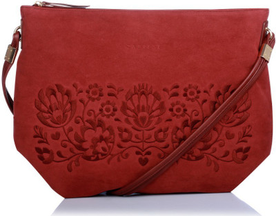 

Caprese Women Casual Red PU Sling Bag
