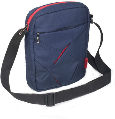 

Shrih Men Casual Blue, Red Polyester Sling Bag