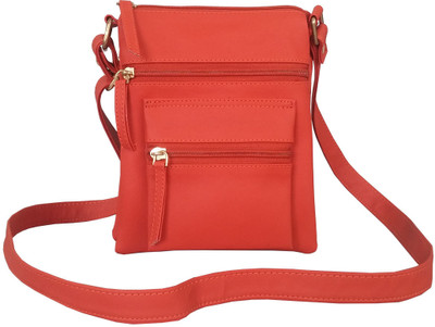 

Toteteca Women Casual Orange PU Sling Bag