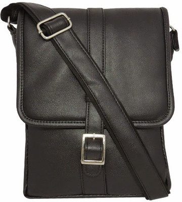 

Chimera Leather Men & Women Casual Black Leatherette Sling Bag