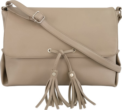 

Toteteca Bag Works Women Casual Beige PU Sling Bag
