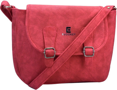 

Evookey Girls Casual Pink PU Sling Bag