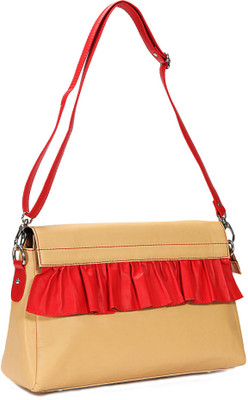 

Borsavela Women Casual Beige Genuine Leather Sling Bag