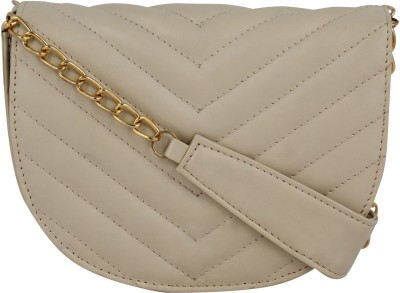 

Berrypeckers Women Casual Beige PU Sling Bag