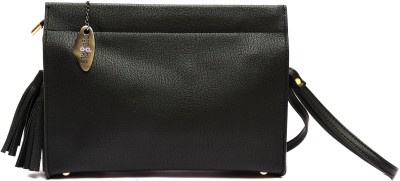 

Pepgirls Girls Casual Black Leatherette Sling Bag