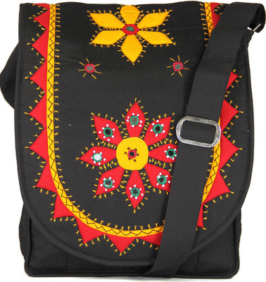 

Womens Cottage Girls Casual Multicolor Cotton Sling Bag