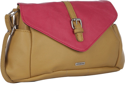 

Peperone Women Casual Yellow PU Sling Bag