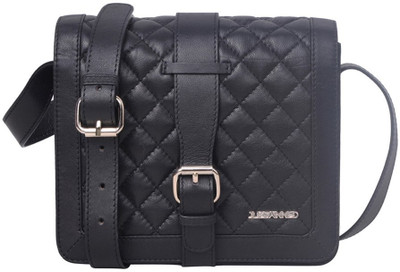 

Justanned Women Casual Black Genuine Leather Sling Bag